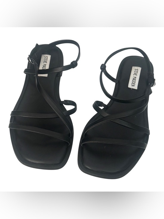 Steve Madden Shoes - Steve Madden Black Strappy Flat Sandals Women's Size 7.5